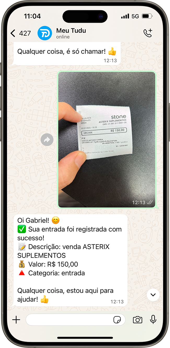 Tela do WhatsApp no celular